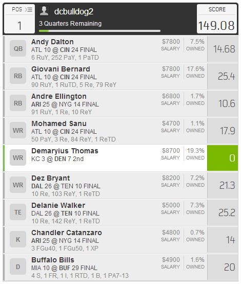 live fanduel scoring.